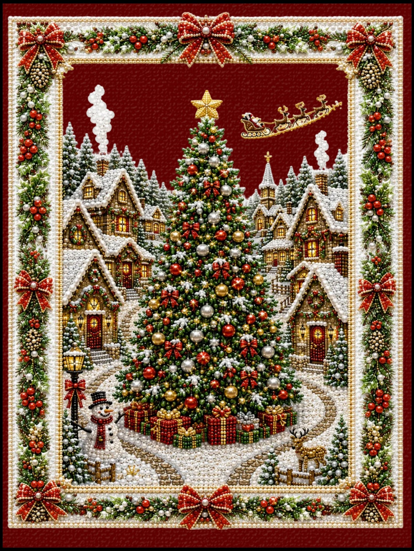 The Enchanted Christmas Village - Pearl Painting