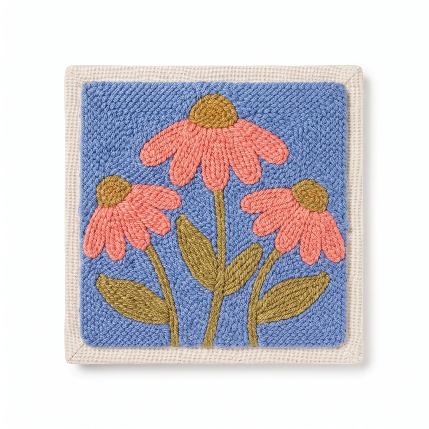 Coral Coneflower Trio – Square Edition