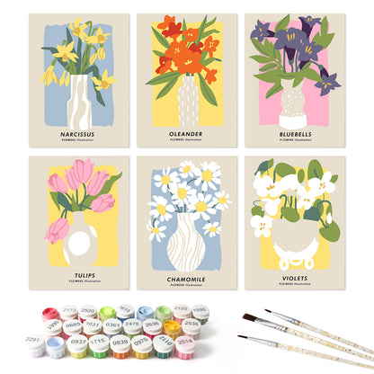 Garden Blooms – Set of 6 Mini Paintings