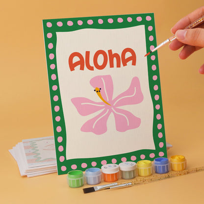 Aloha Happy Hour – Set of 6 Mini Paintings