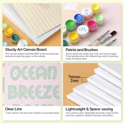 Aloha Happy Hour – Set of 6 Mini Paintings