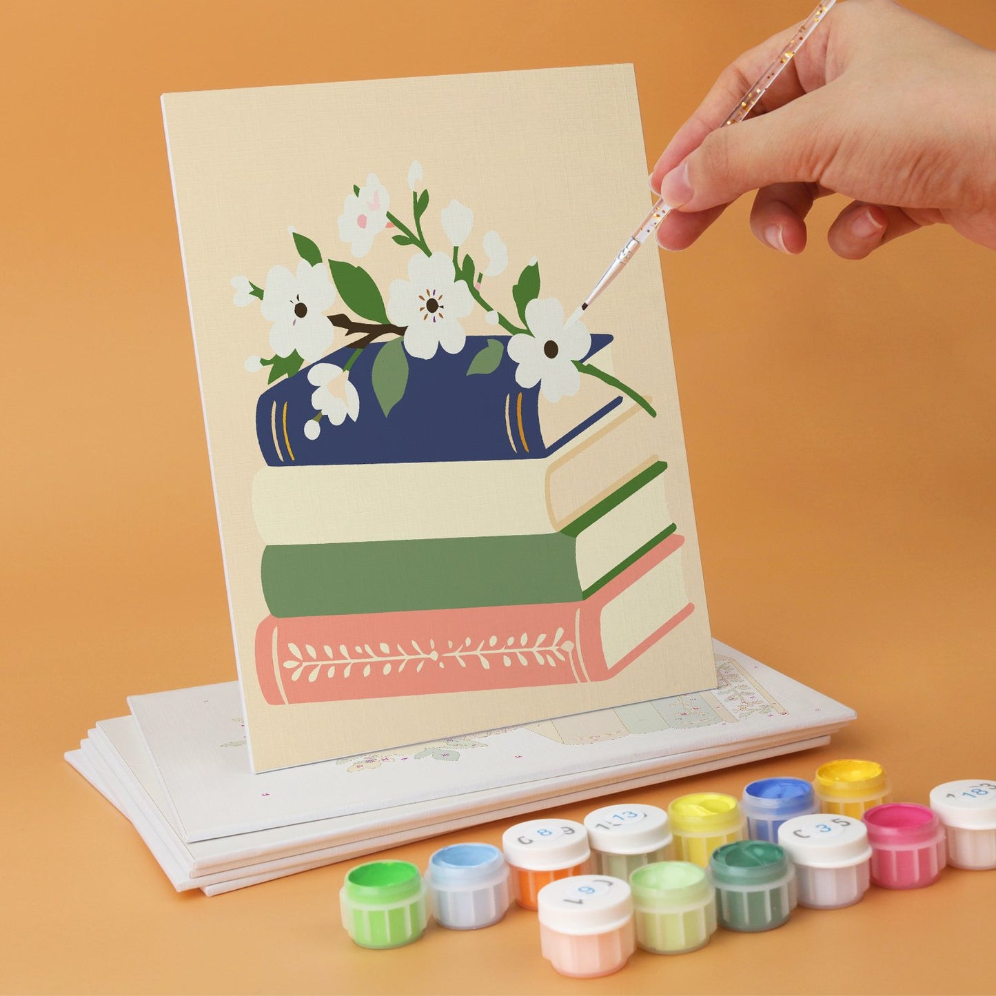 Blooming Books – Set of 6 Mini Paintings