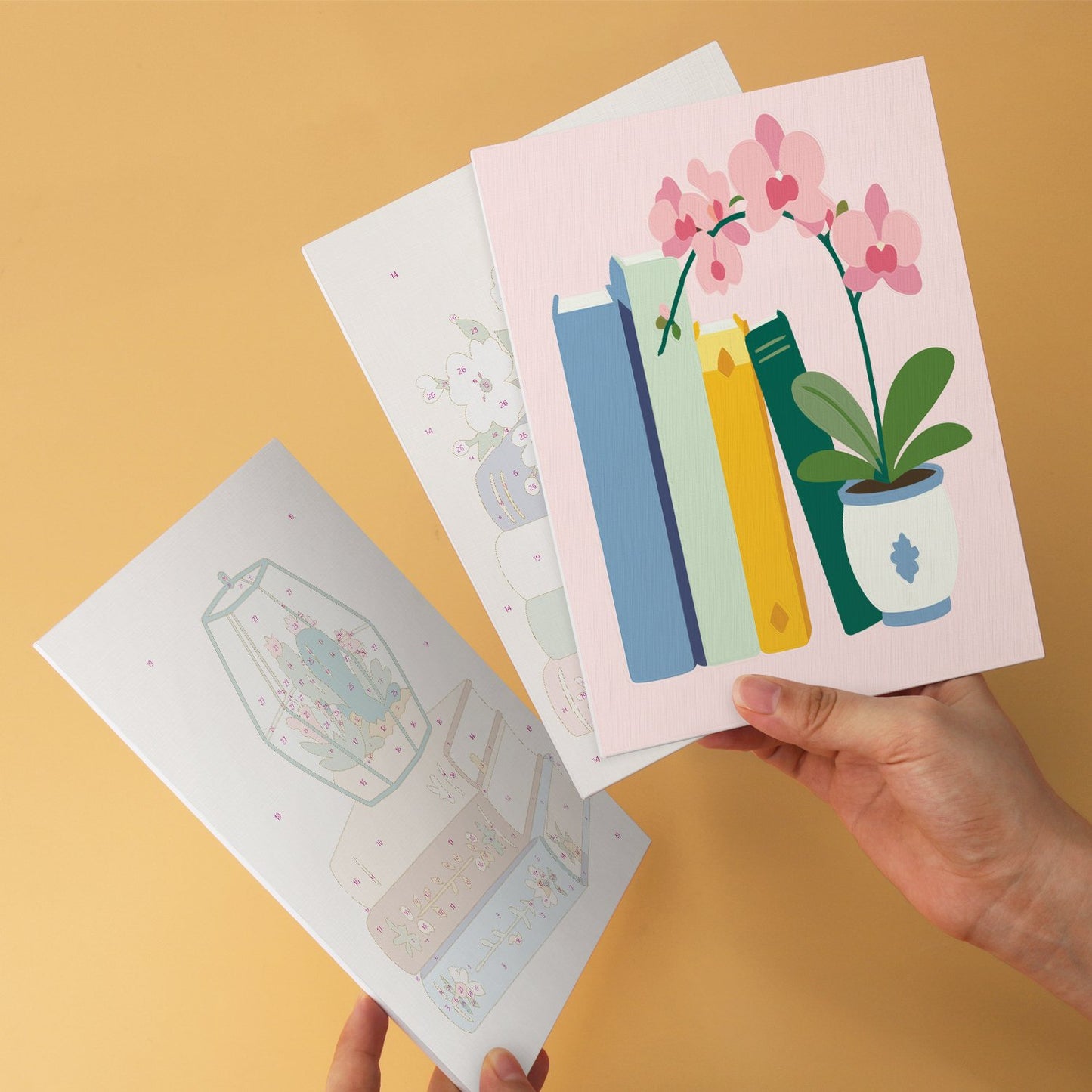 Blooming Books – Set of 6 Mini Paintings
