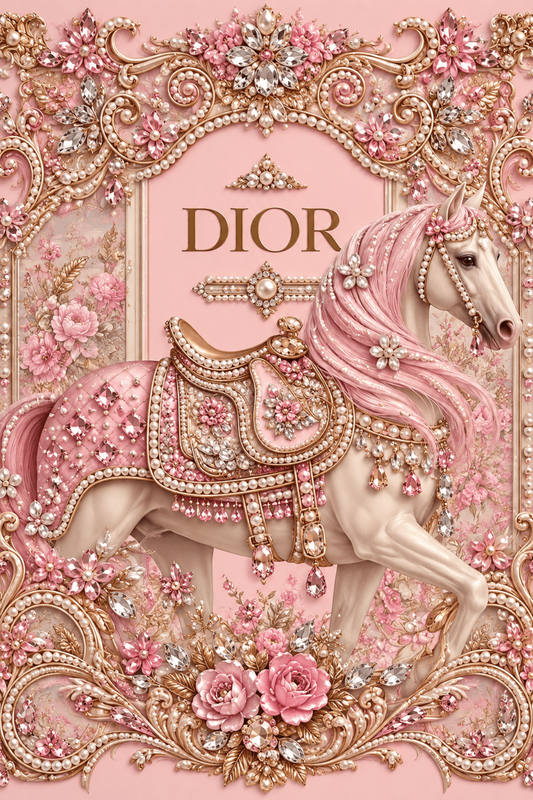 Blushing Rose Royal Stallion - Pearl Painting