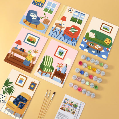 Cozy Corners – Set of 6 Mini Paintings