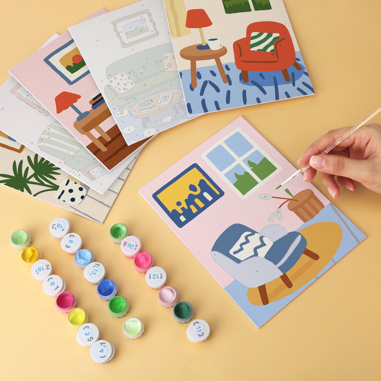 Cozy Corners – Set of 6 Mini Paintings
