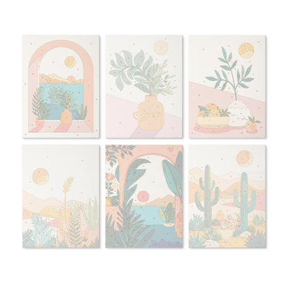 Desert Botanicals – Set of 6 Mini Paintings