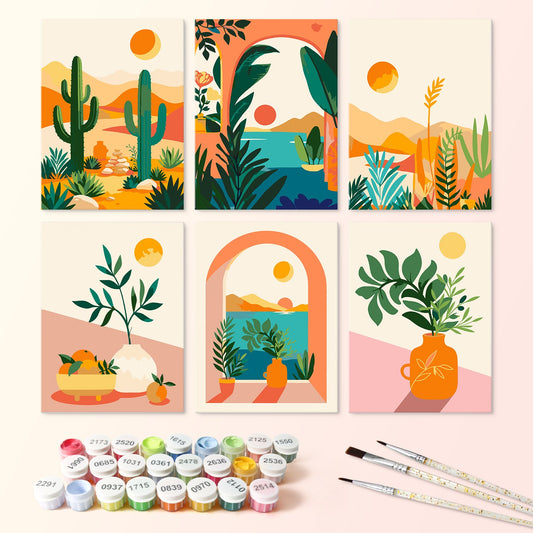 Desert Botanicals – Set of 6 Mini Paintings