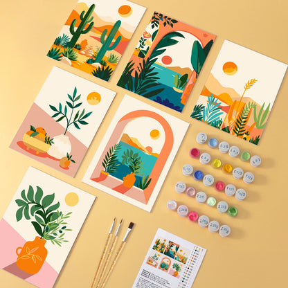 Desert Botanicals – Set of 6 Mini Paintings