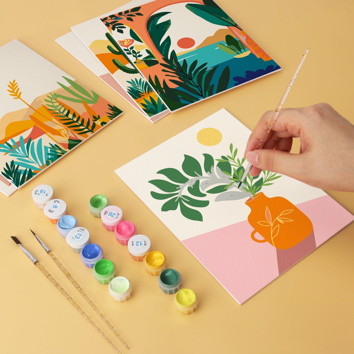 Desert Botanicals – Set of 6 Mini Paintings