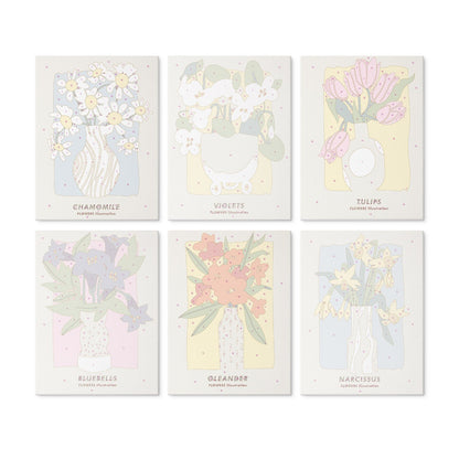 Garden Blooms – Set of 6 Mini Paintings