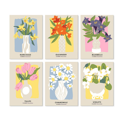 Garden Blooms – Set of 6 Mini Paintings