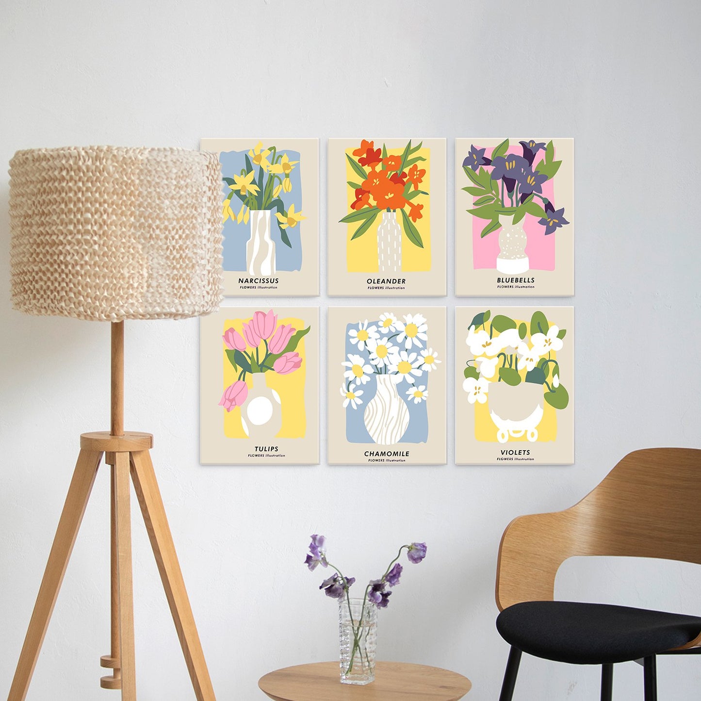 Garden Blooms – Set of 6 Mini Paintings