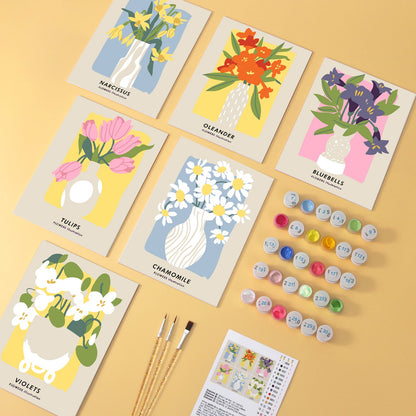 Garden Blooms – Set of 6 Mini Paintings