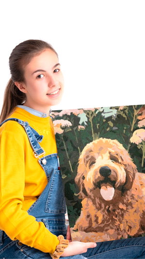 Paint by Numbers Kit Custom Pet Portrait Paint Your Photo Dog