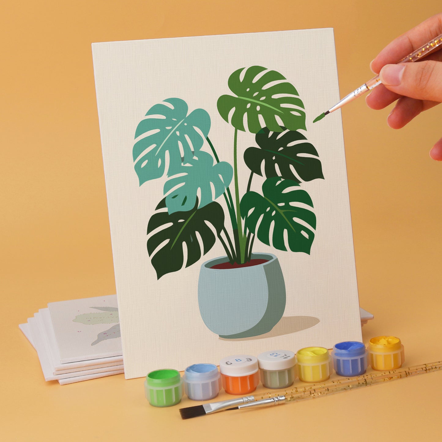 Potted Greens – Set of 6 Mini Paintings