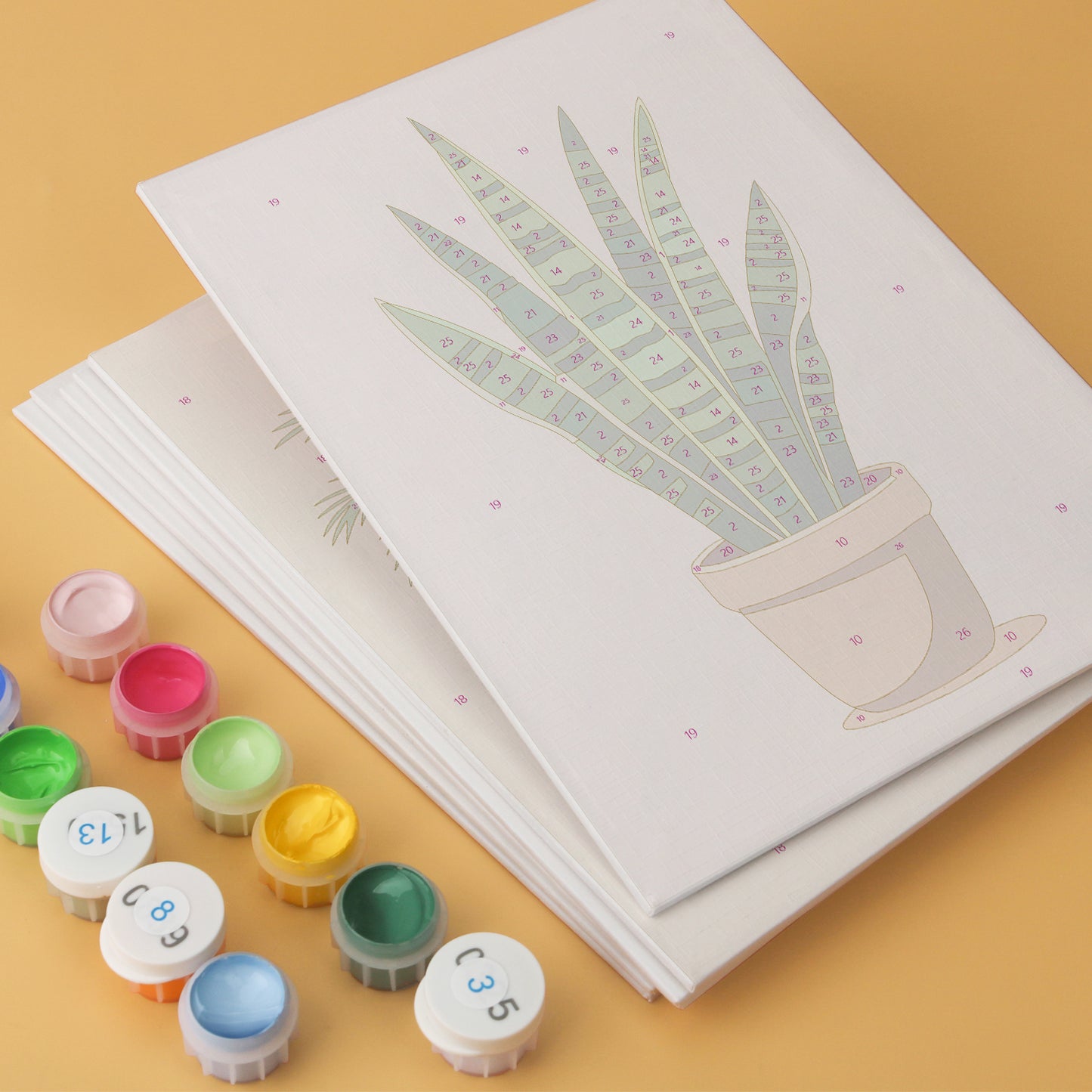Potted Greens – Set of 6 Mini Paintings