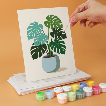 Potted Greens – Set of 6 Mini Paintings