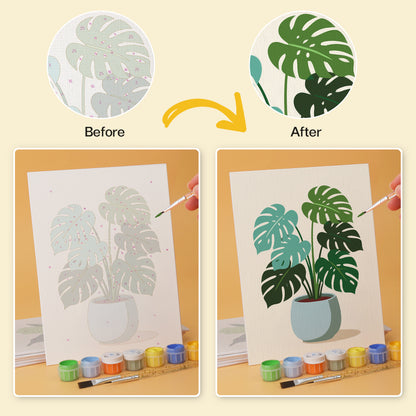 Potted Greens – Set of 6 Mini Paintings