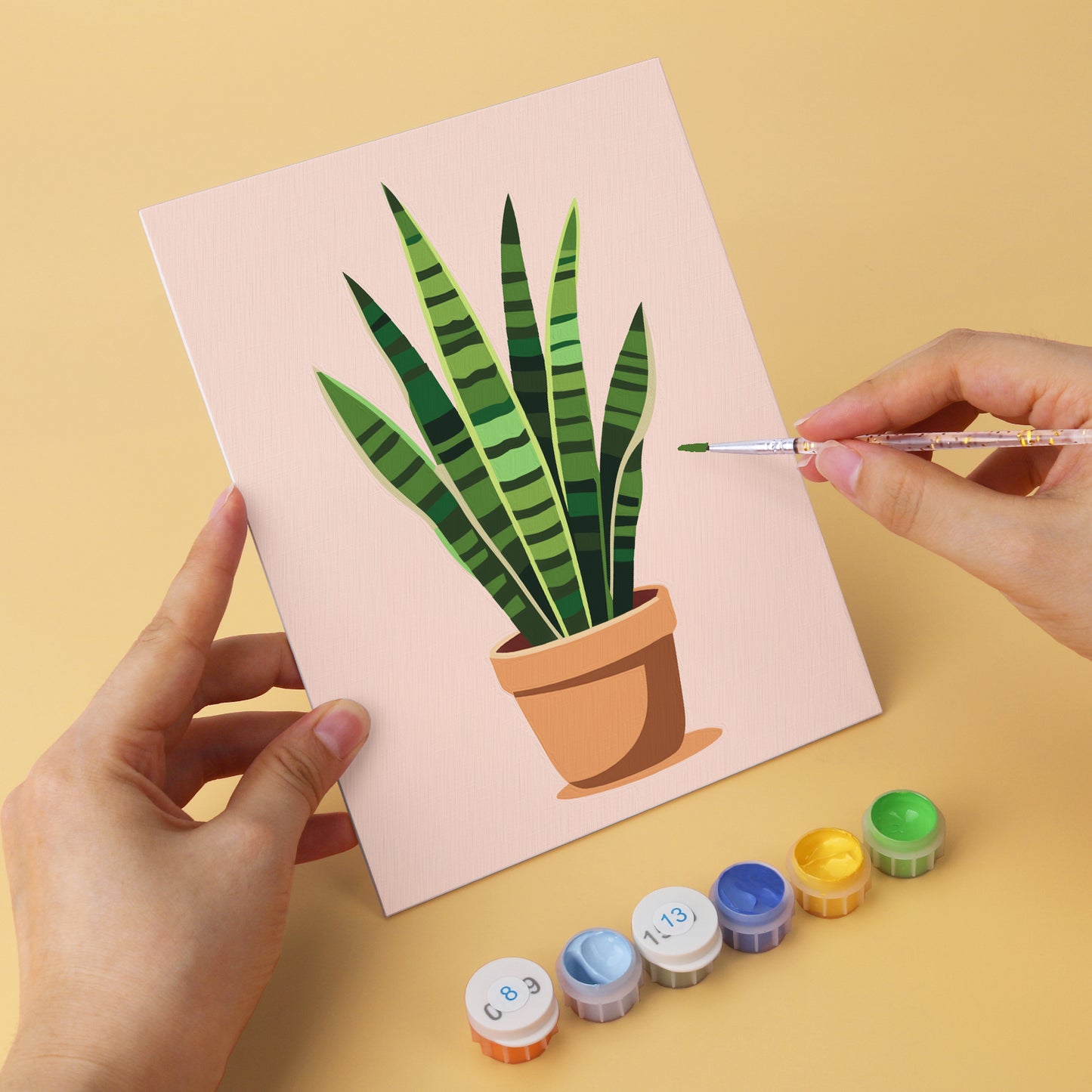 Potted Greens – Set of 6 Mini Paintings