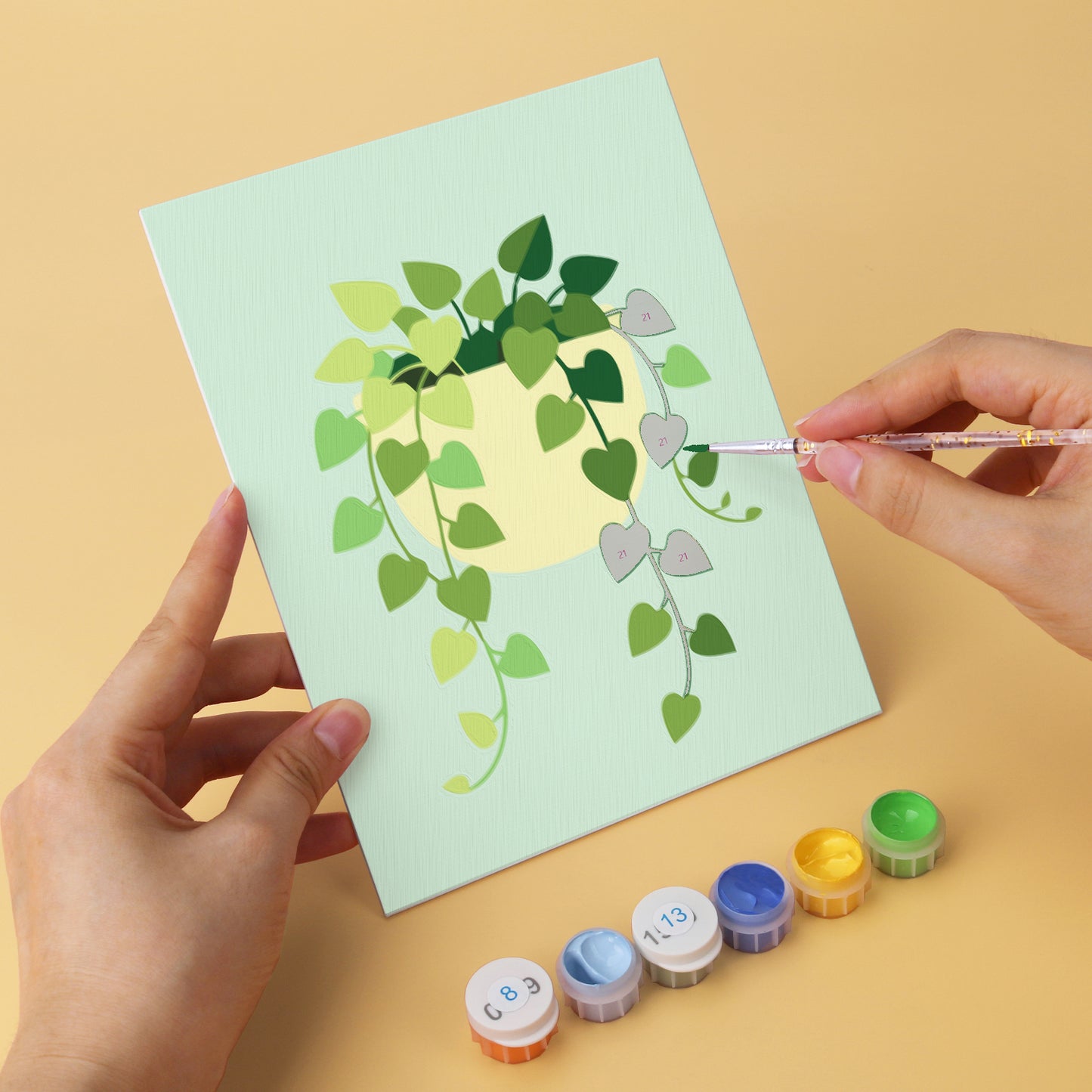 Potted Greens – Set of 6 Mini Paintings