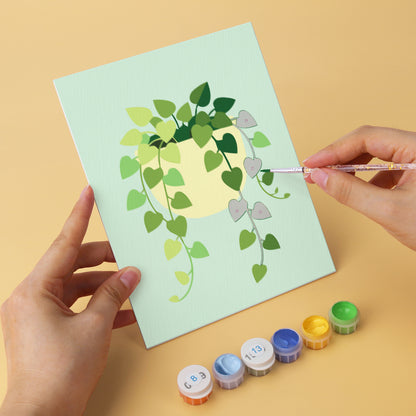 Potted Greens – Set of 6 Mini Paintings