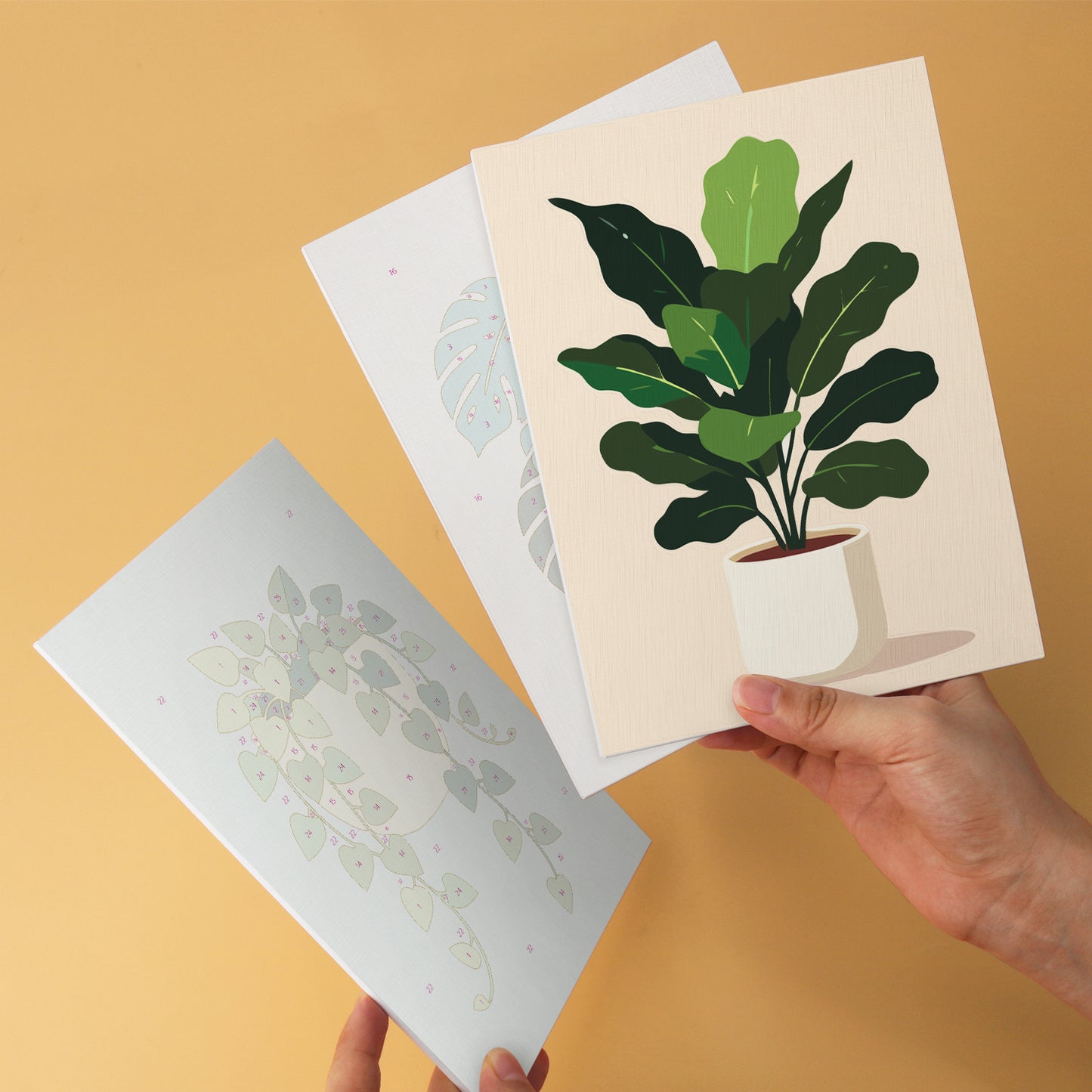 Potted Greens – Set of 6 Mini Paintings