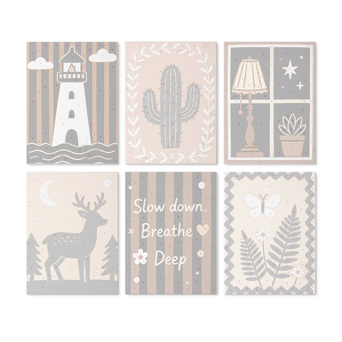 Quiet Nature – Set of 6 Mini Paintings