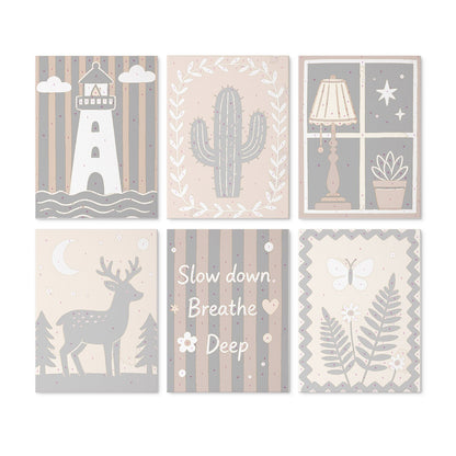 Quiet Nature – Set of 6 Mini Paintings