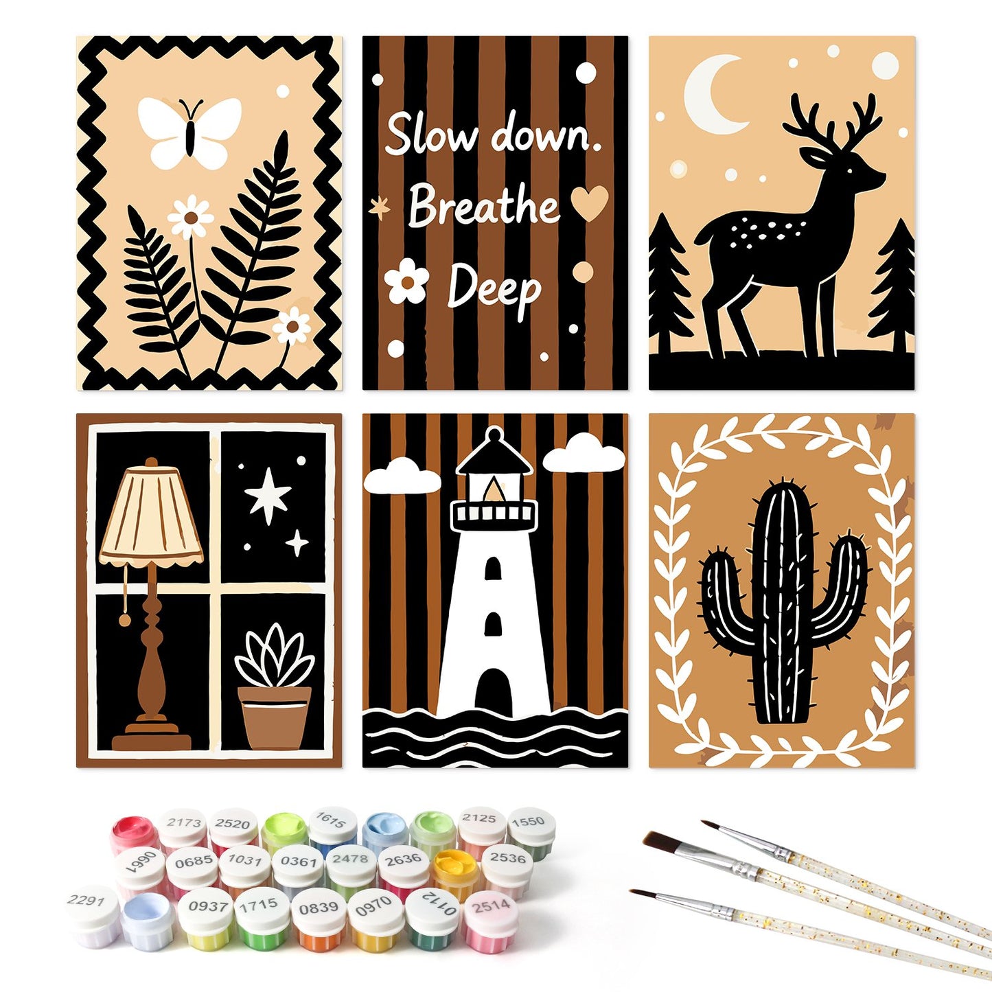 Quiet Nature – Set of 6 Mini Paintings