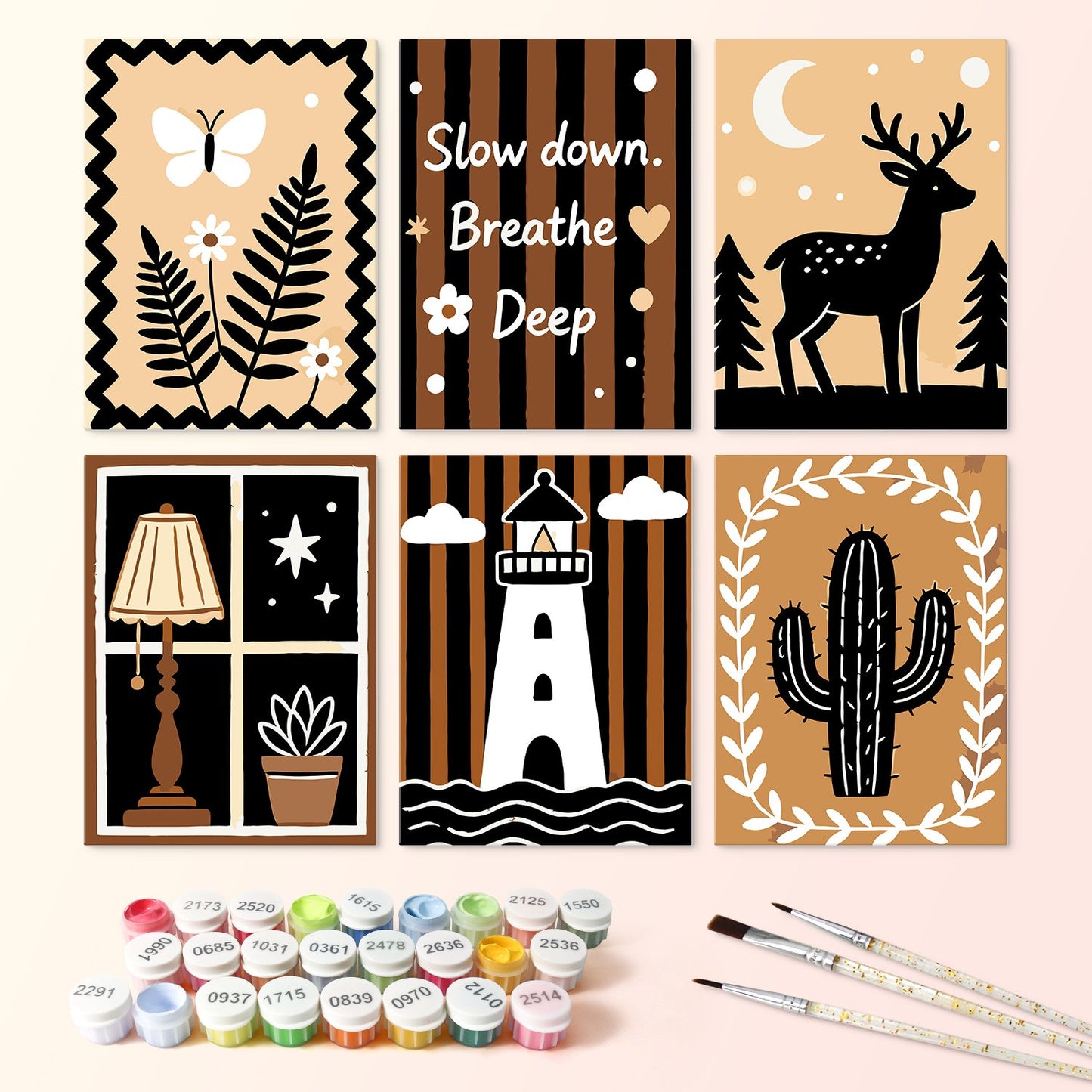 Quiet Nature – Set of 6 Mini Paintings