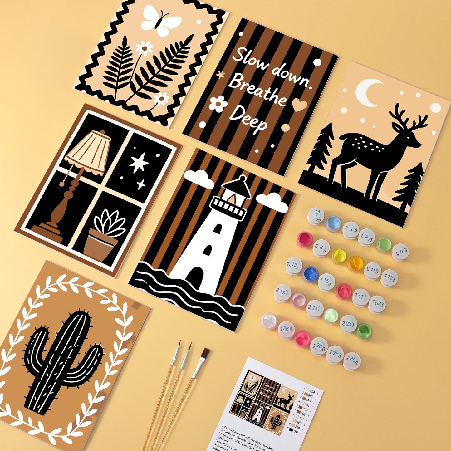 Quiet Nature – Set of 6 Mini Paintings