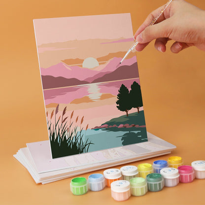 Scenic Horizons – Set of 6 Mini Paintings