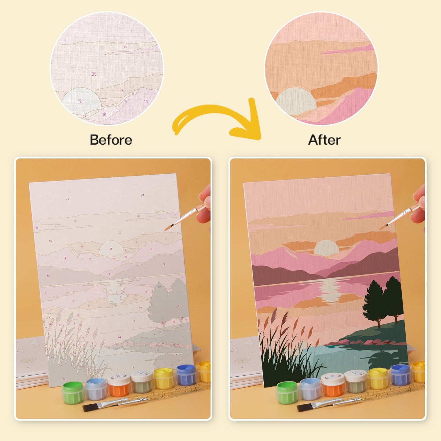 Scenic Horizons – Set of 6 Mini Paintings