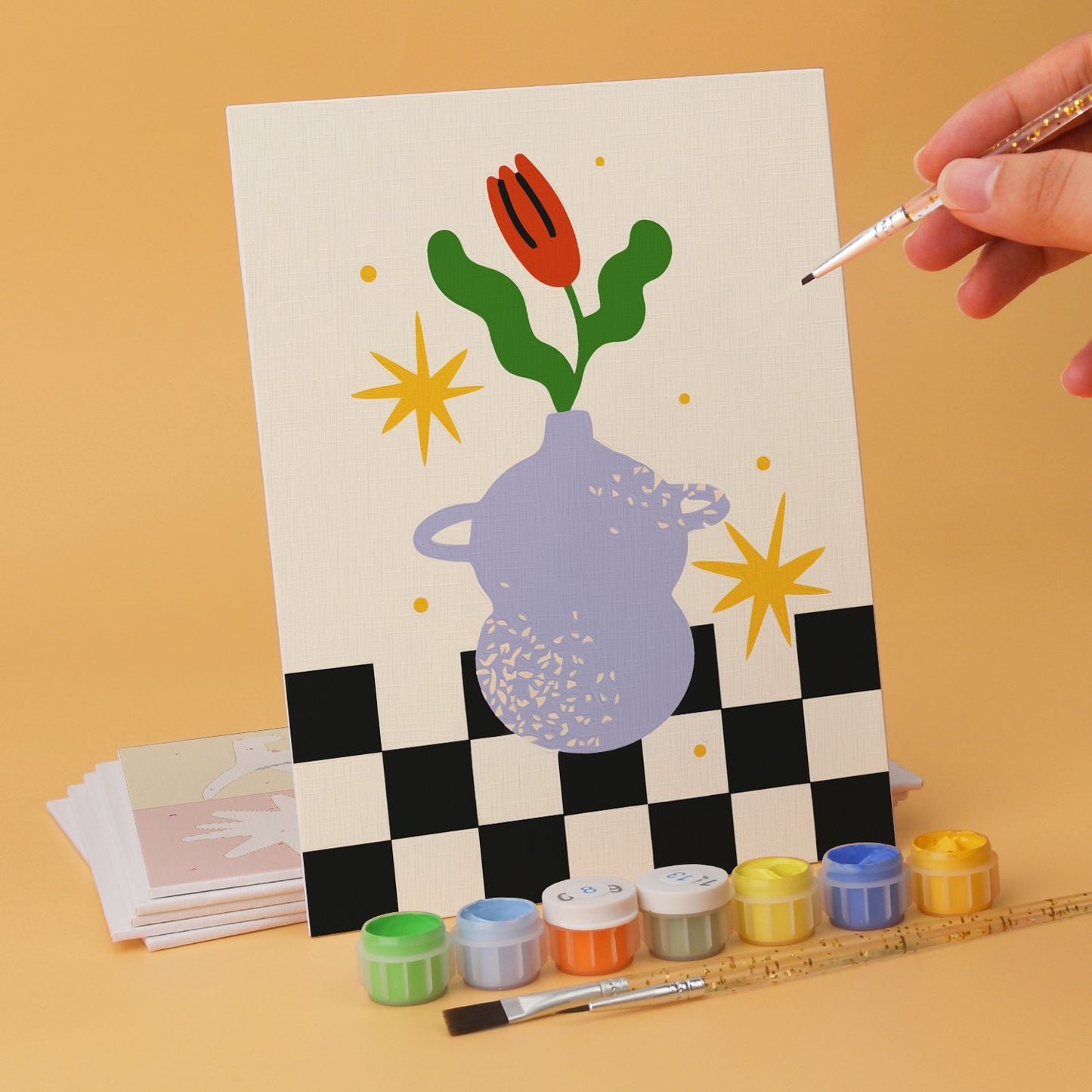 Retro Daydreams – Set of 6 Mini Paintings