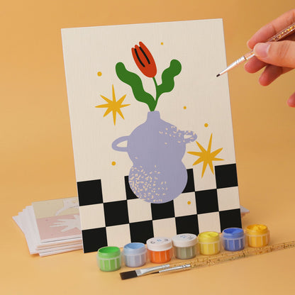 Retro Daydreams – Set of 6 Mini Paintings