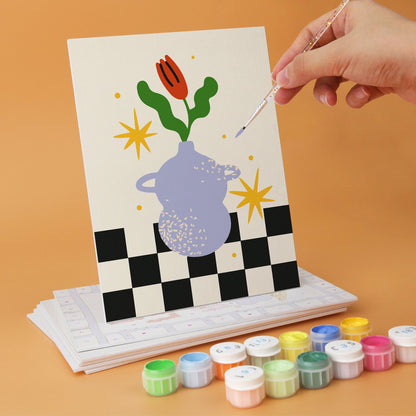 Retro Daydreams – Set of 6 Mini Paintings