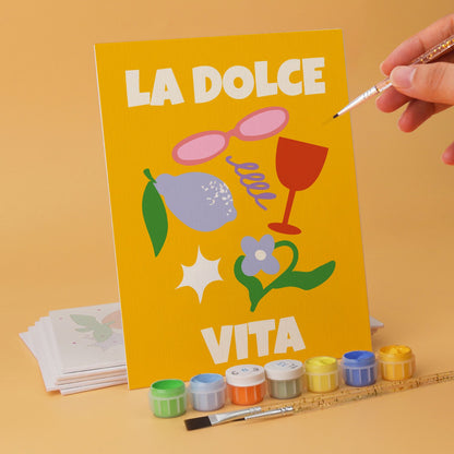 Sunny Side & Spritz – Set of 6 Mini Paintings