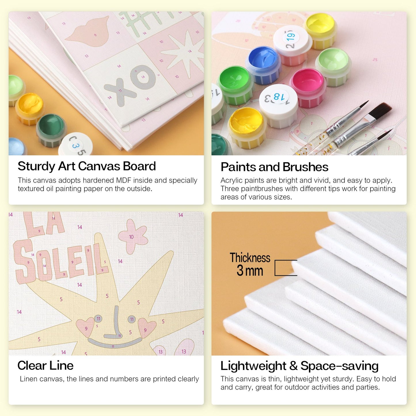Sunny Side & Spritz – Set of 6 Mini Paintings
