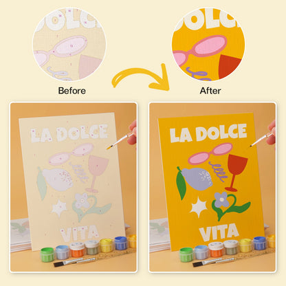 Sunny Side & Spritz – Set of 6 Mini Paintings