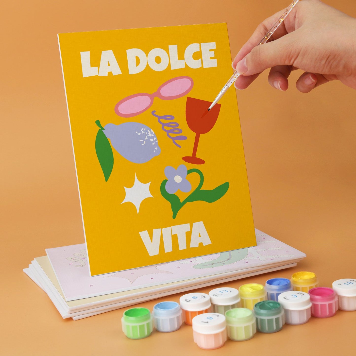Sunny Side & Spritz – Set of 6 Mini Paintings