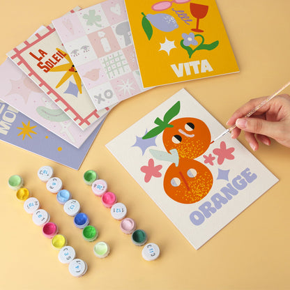 Sunny Side & Spritz – Set of 6 Mini Paintings