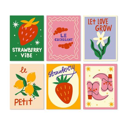 Sweet Garden – Set of 6 Mini Paintings
