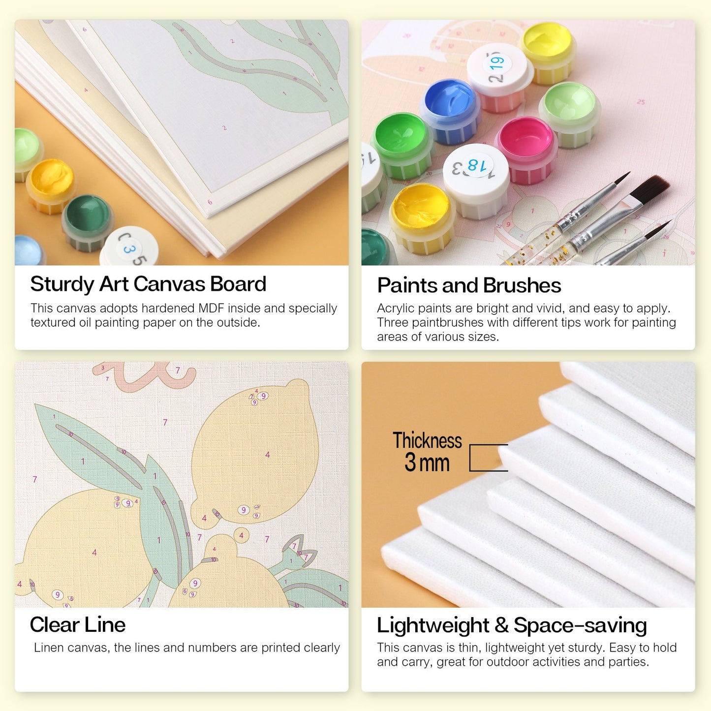 Sweet Garden – Set of 6 Mini Paintings