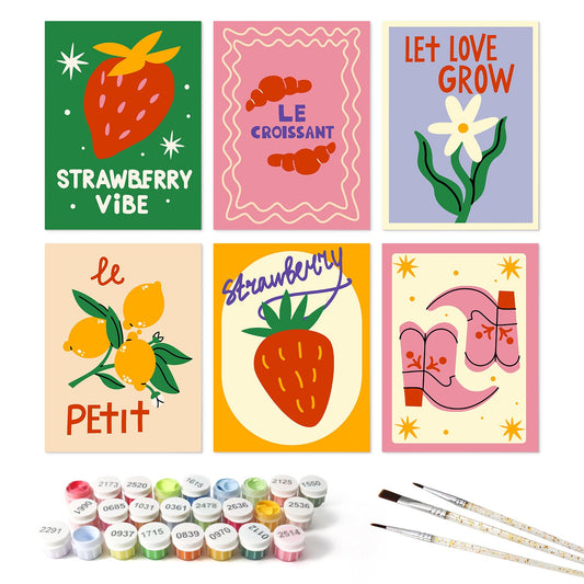 Sweet Garden – Set of 6 Mini Paintings