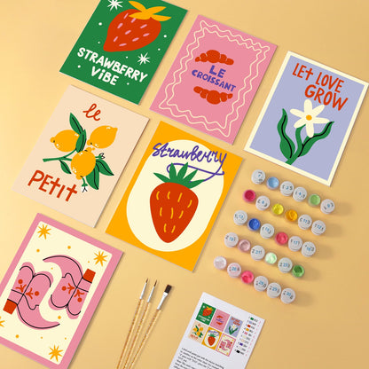Sweet Garden – Set of 6 Mini Paintings