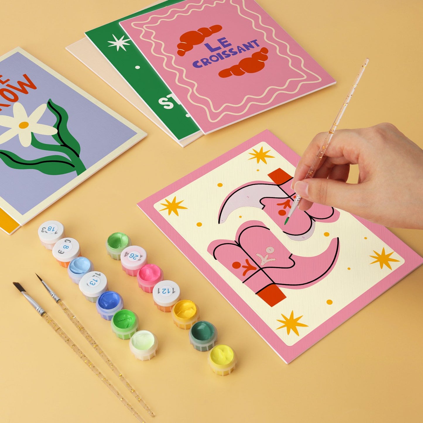 Sweet Garden – Set of 6 Mini Paintings