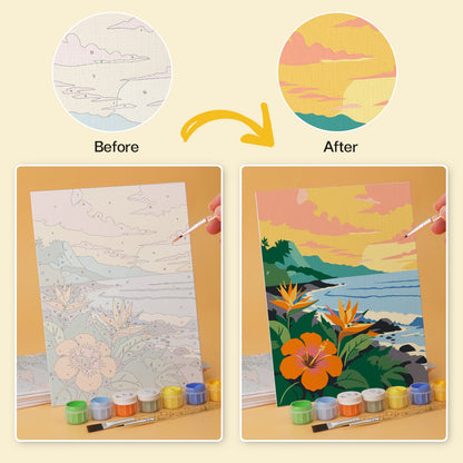 Tropical Shores – Set of 6 Mini Paintings