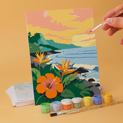 Tropical Shores – Set of 6 Mini Paintings