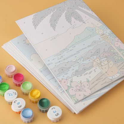 Tropical Shores – Set of 6 Mini Paintings